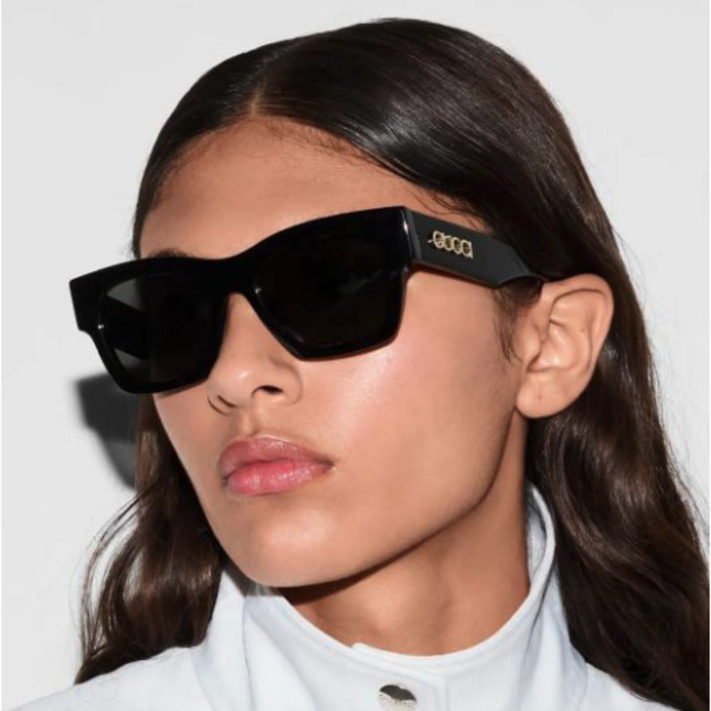 Nwt Gucci Gg1835s-001 Black 52mm Sunglasses